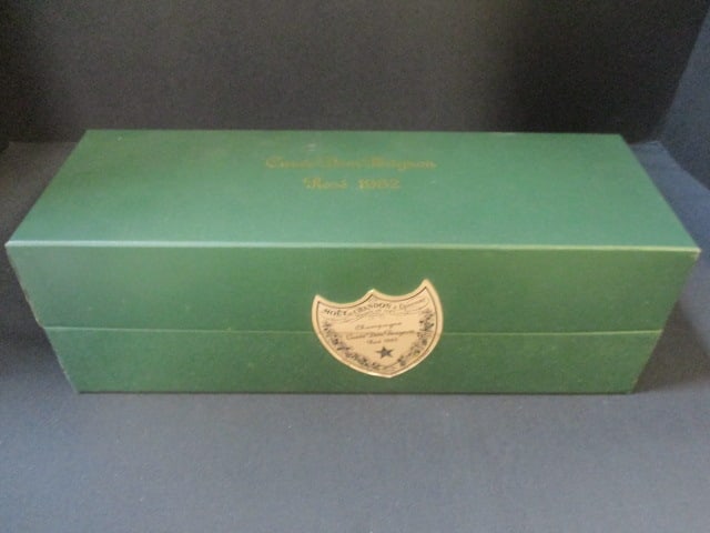 Dom Perignon (Sealed) 1982 Bottle of Wine in Box: FOR COLLECTOR'S PURPOSES ONLY, NOT FOR CONSUMPTION