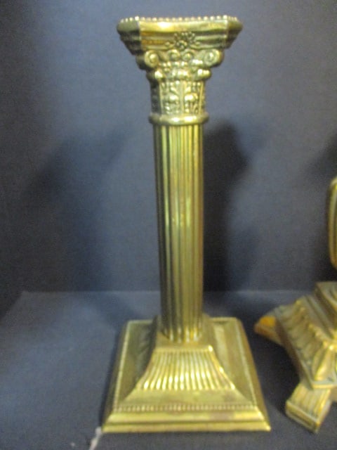 Brass & Hollywood Regency Style Candleholders (Lot of 5) - 2