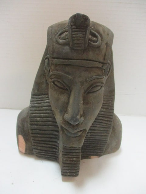 Egyptian Pharoah Bust stone Statue (1 of 5)