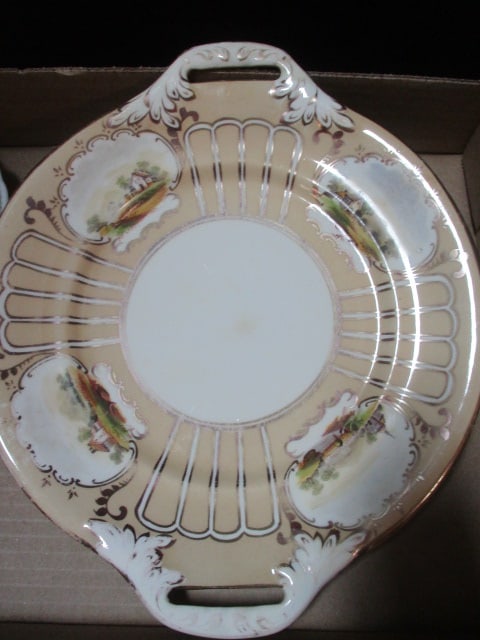 Landscape Scene Serving Plate (9"), Occupied Japan Cup/Saucer, & - 2