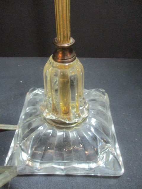 Crystal & Brass Boudoir Lamp - 2