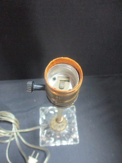 Crystal & Brass Boudoir Lamp - 4
