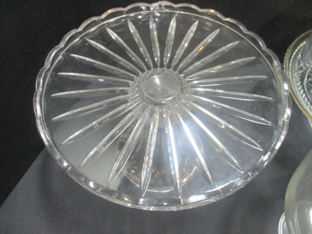 Pedestal Cake Plate w/Lid, Lead Crystal Pedestal Cake Plate, - 7
