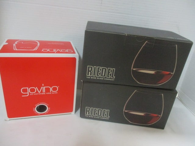 Govino Shatterproof Stemless Wine Glasses in Box & Riedel (1 of 7)