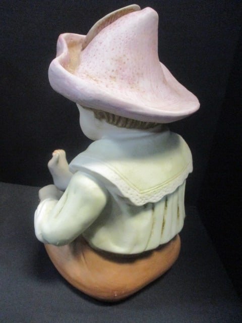 Bisque Porcelain Piano Baby Boy & Girl Figurines - 4