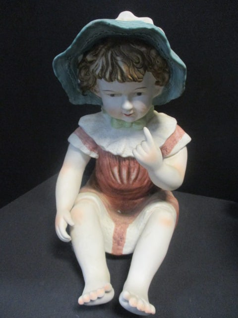 Bisque Porcelain Piano Baby Boy & Girl Figurines - 5