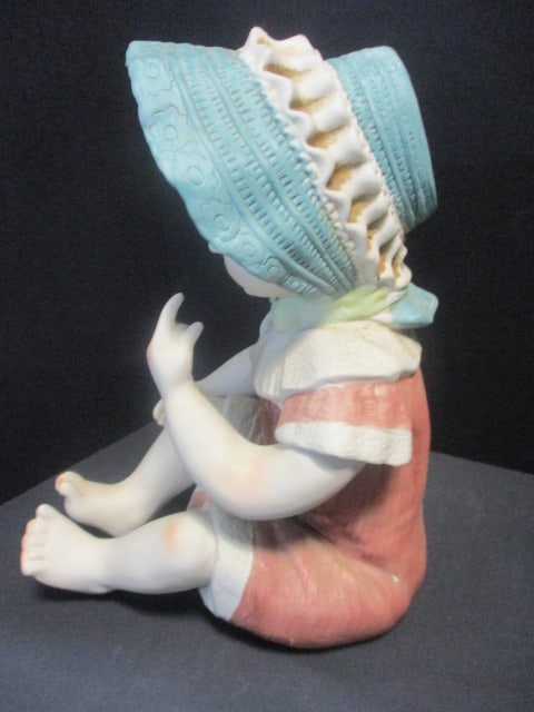 Bisque Porcelain Piano Baby Boy & Girl Figurines - 6