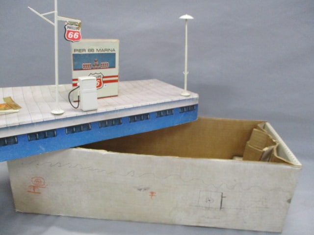 Vintage Phillips 66 Power Yacht with Marina Made From Box - 5