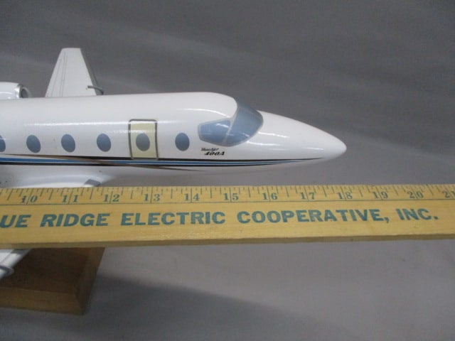 Beechjet 400A Private Jet Desktop Model on Wooden Display Stand - 11