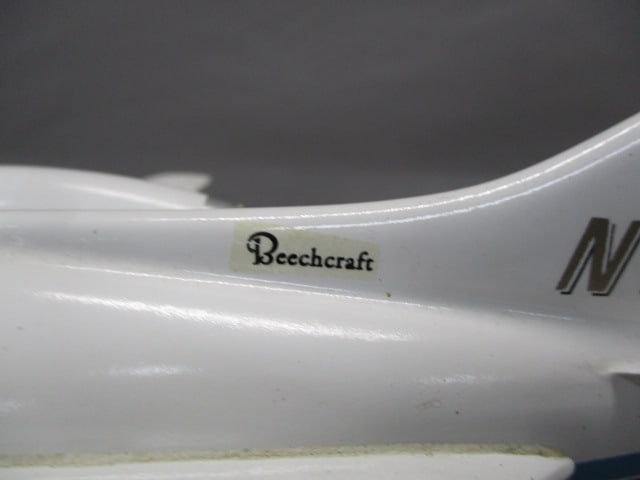 Beechjet 400A Private Jet Desktop Model on Wooden Display Stand - 5