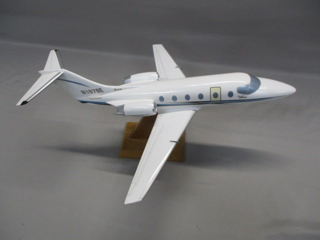 Beechjet 400A Private Jet Desktop Model on Wooden Display Stand - 9