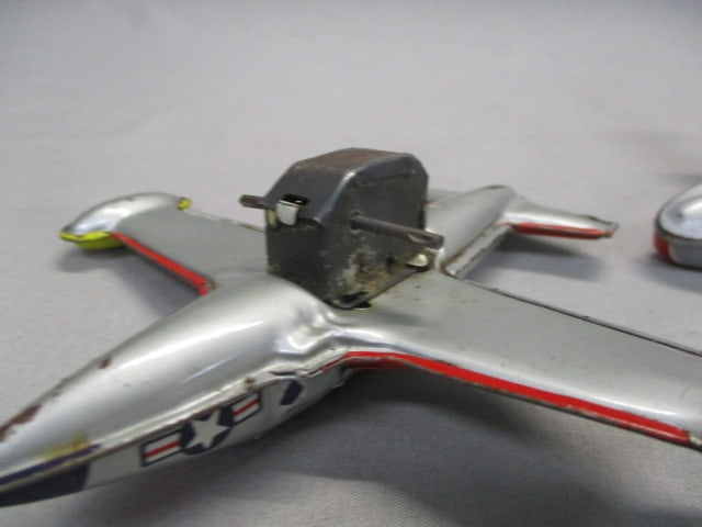 2 Vintage Tin Litho Toy Airplanes - 4