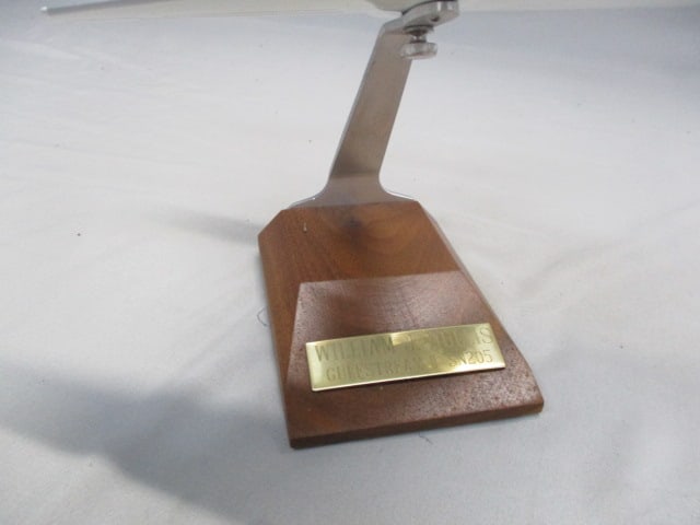 Grumman Gulfstream II Business Jet Desktop Model w/Wood Display Stand - 5