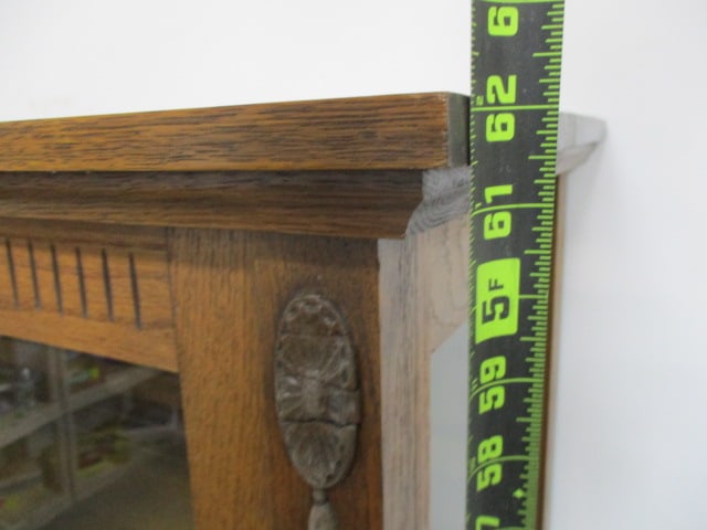 1920's Oak China Cabinet w/Glass Panel Doors and Sides - 7