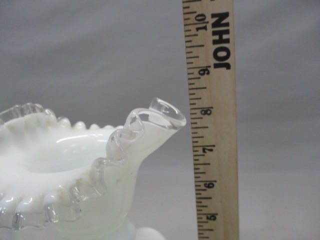 Fenton Silver Crest Melon White Milk Glass Pitcher - 5