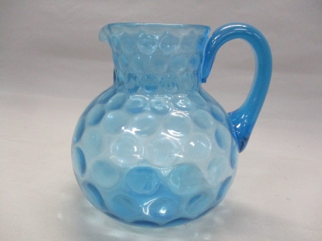 Fenton Blue Coin Dot Pitcher - 4