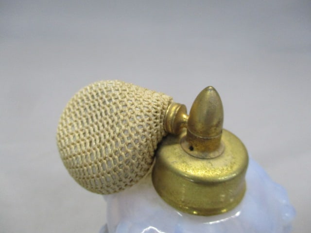 Fenton White Opalescent Perfume Bottle Atomizer - 3
