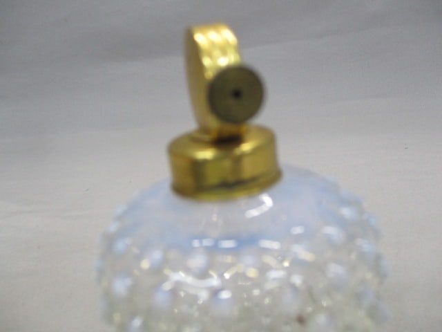 Fenton Clear Opalescent Hobnail Perfume Bottle Atomizer - 3