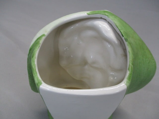 5 3/4" Lady Head Vase In Green Cape - 6