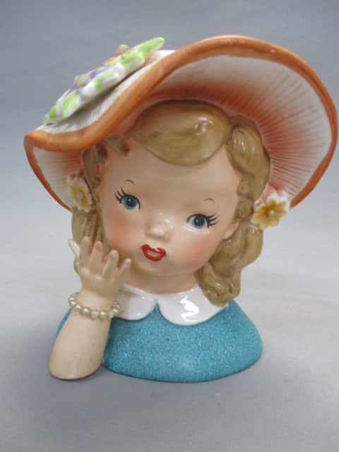 5.5" Nippon Girl Head Vase: .