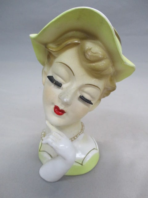 6" Tilso Lady Head Vase (1 of 10)