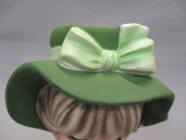 9" Napcoware #C7496 Lady Head Vase - 4