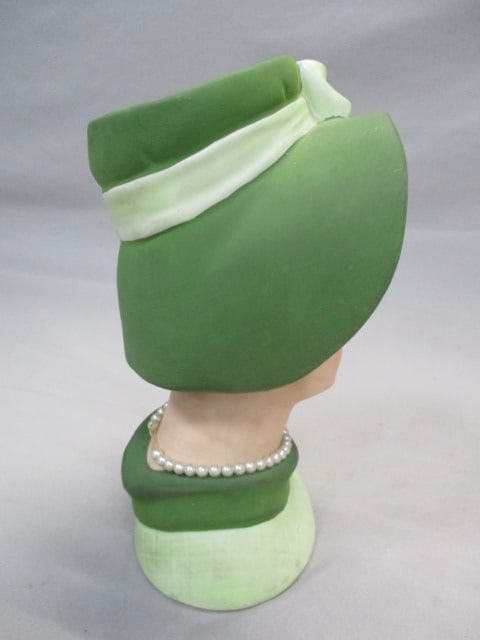 9" Napcoware #C7496 Lady Head Vase - 5