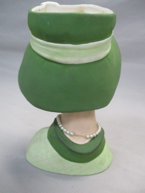 9" Napcoware #C7496 Lady Head Vase - 6