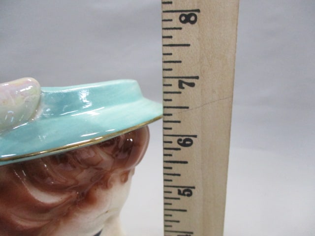 7" Lady Head Vase Marked Japan - 10
