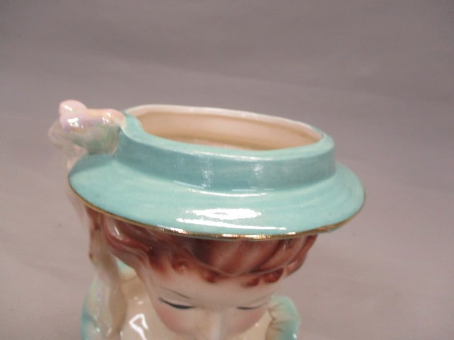 7" Lady Head Vase Marked Japan - 3