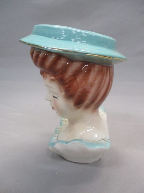 7" Lady Head Vase Marked Japan - 7