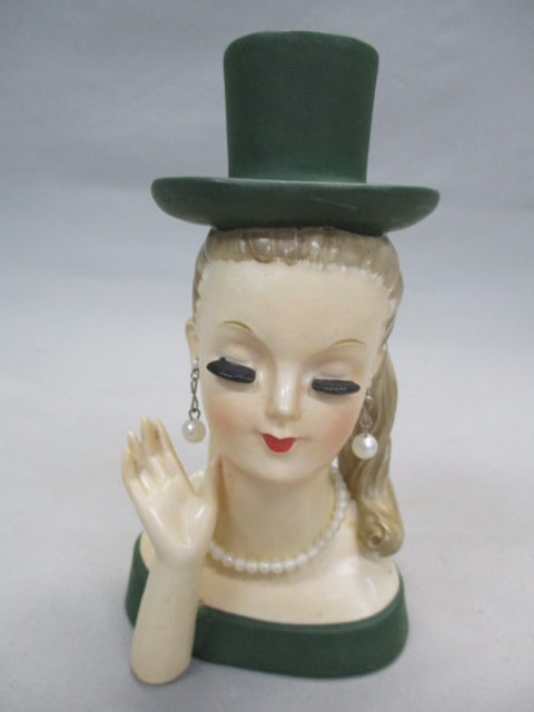 6.5" Lady Head Vase: .