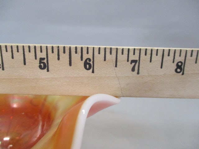 Vintage Dugan Marigold Opalescent Carnival Glass Compote - 6