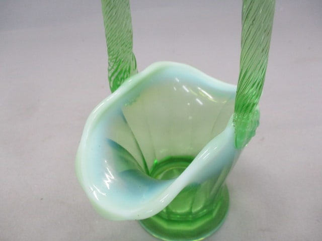 Mosser Green Opalescent Basket - 2
