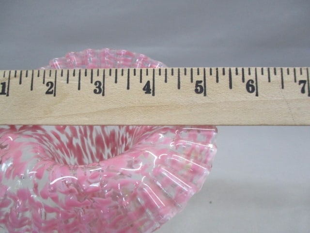 Jefferson Glass Pink Spatter Jack In The Pulpit Vase - 5
