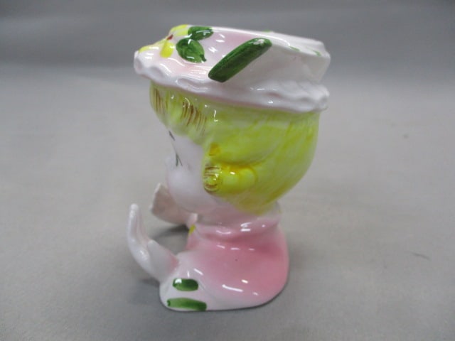 3" Enesco Girl Head Vase Place Card Holder - 4