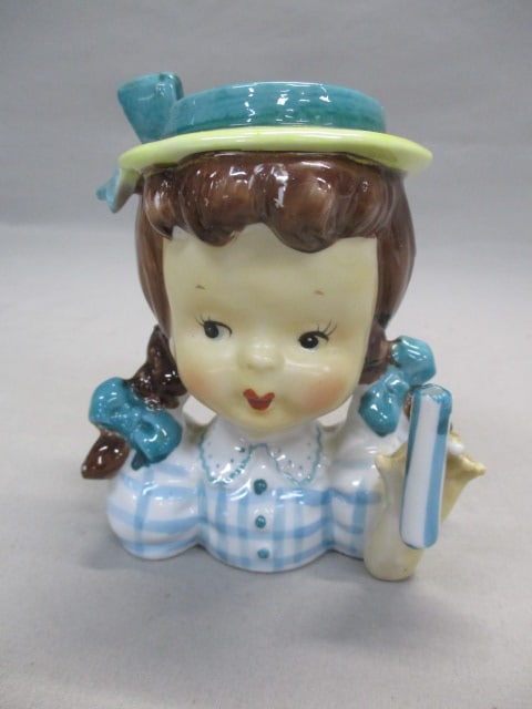 5" Napco Lady Head Vase: .