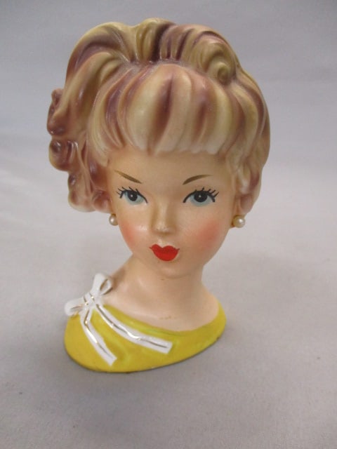 4.5" Relpo #K1942 Lady Head Vase: .
