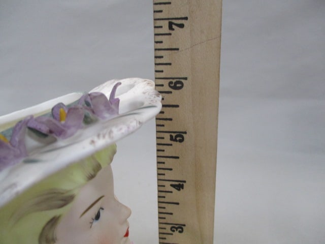 6" Lefton #3140 Lady Head Vase - 12