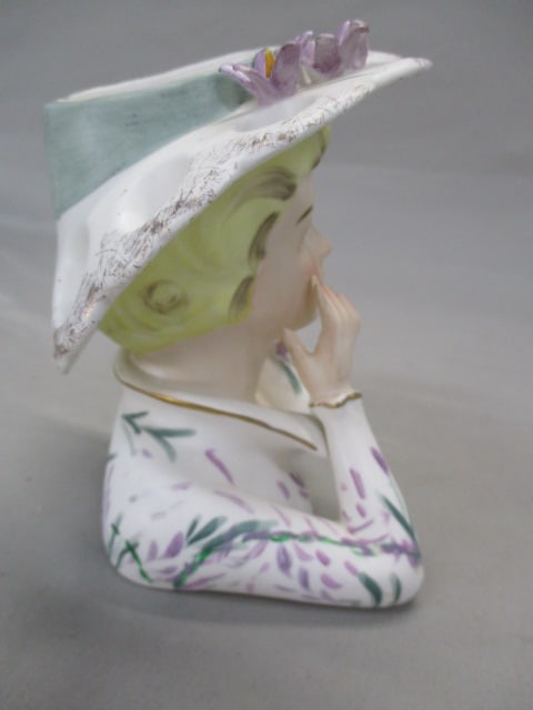6" Lefton #3140 Lady Head Vase - 6