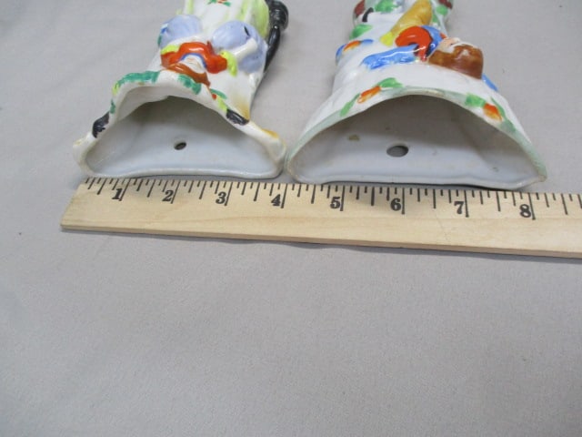 2 Vintage Porcelain Wall Pockets Made in Japan - 7