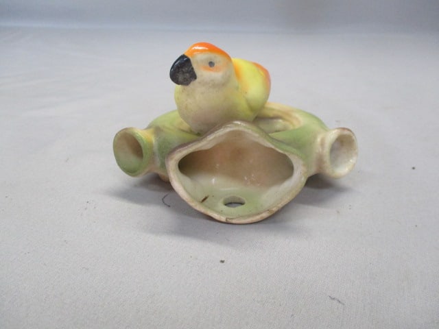 1950's Czech Ceramic Parrot on Tree Wall Pocket - 3