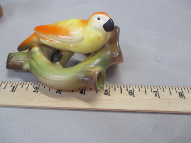 1950's Czech Ceramic Parrot on Tree Wall Pocket - 5