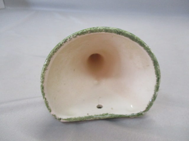 Vintage Ceramic Funnel Wall Pocket w/Fruit Design - 2
