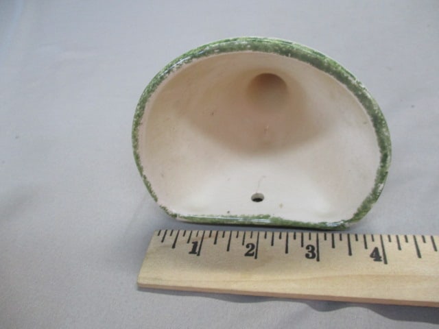 Vintage Ceramic Funnel Wall Pocket w/Fruit Design - 5