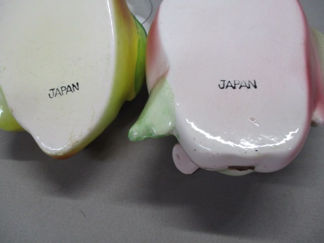 3 Vintage Ceramic Birds on Fruit Wall Pockets - 8