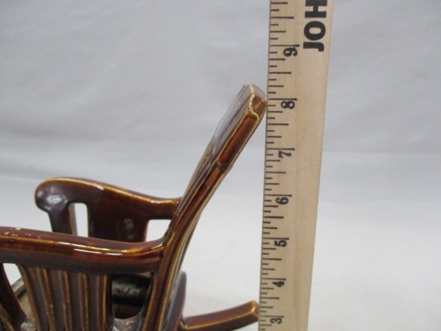 McCoy Pottery Rocking Chair Planter - 4