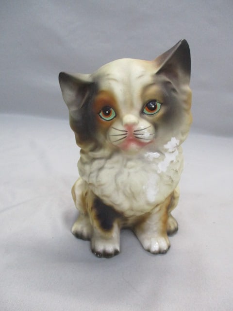 Ucagco Porcelain Cat Figurine Planter: 6.5"