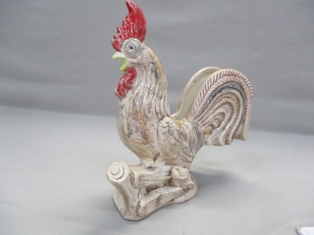 Farmhouse Style Ceramic Rooster Planter (1 of 6)
