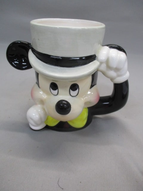 1980's Mickey Mouse Top Hat Ceramic Mug/Planter: 6" x 5.5"